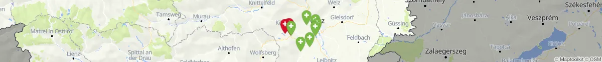Map view for Pharmacies emergency services nearby Bärnbach (Voitsberg, Steiermark)